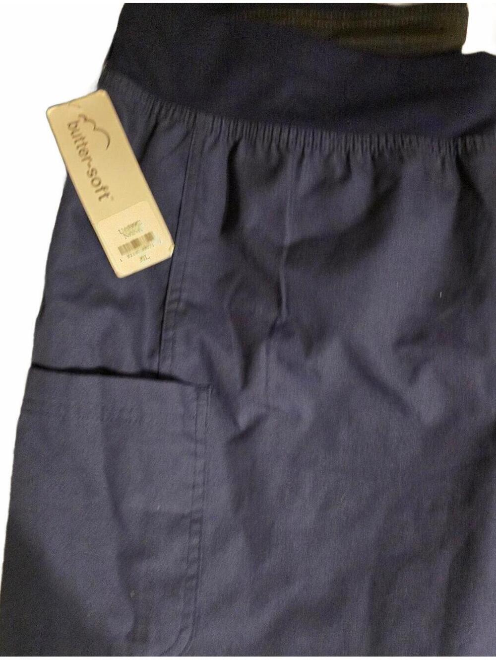 Butter Super Soft Women's XL Navy Blue Stretch Scrubs - Picture 7 of 7